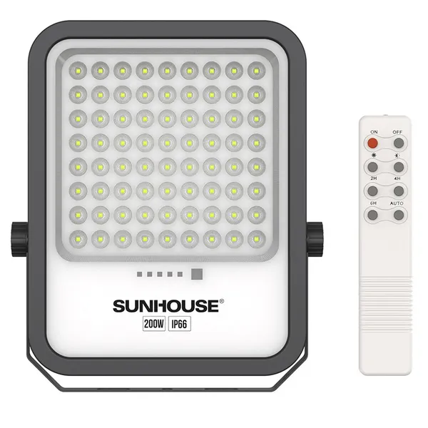 Đèn Pha Năng Lượng Mặt Trời Dùng Ngoài Trời, Sân Vườn Eco Sunhouse SHE-LECPLSE01.200W