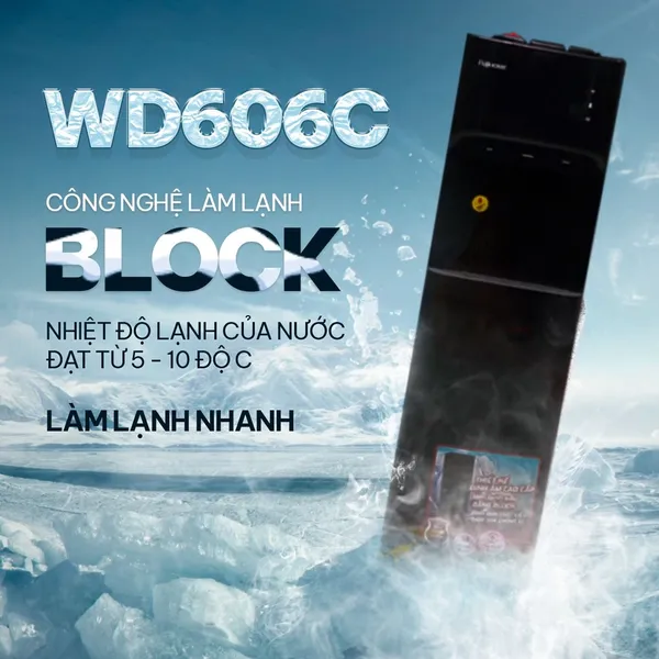 Cây Nước Nóng Lạnh Bình Âm Cao Cấp Fujihome WD606C