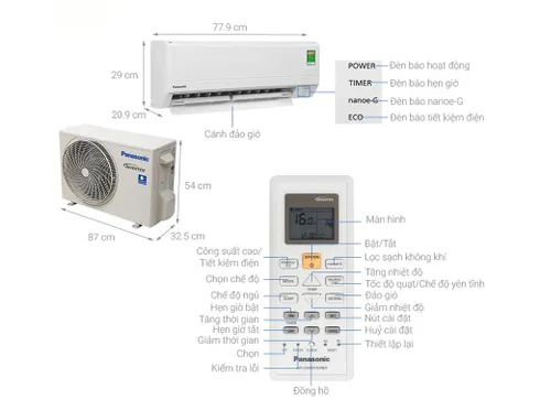 Máy lạnh Panasonic Inverter 1.5 Hp CU/CS-PU12WKH-8M 3