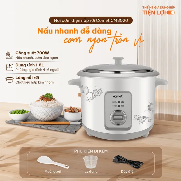 Nồi Cơm Điện Comet CM8020 1.8 Lít