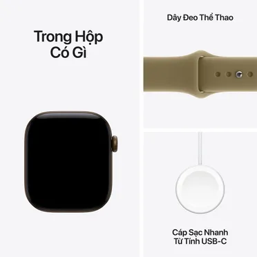 Apple Watch Series 12 GPS 46mm Viền Nhôm Dây Silicone 1