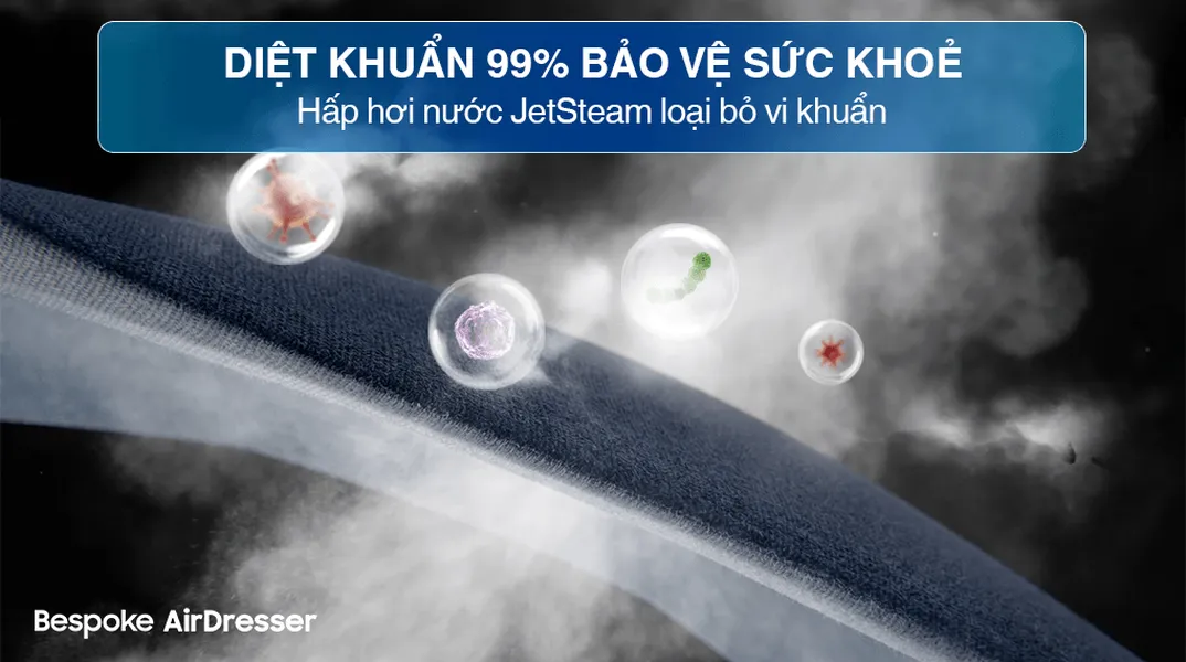 Tủ Chăm Sóc Quần Áo Thông Minh Samsung Bespoke AirDresser 5 móc DF24CB9900CRSV
