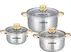 Bộ nồi inox 5 đáy Sunhouse SH781 16-20-24 cm