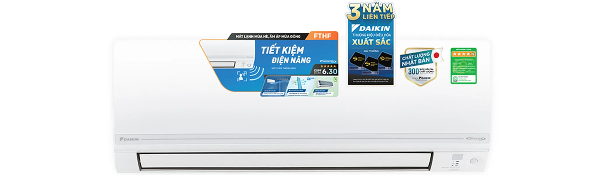Máy Lạnh 2 Chiều Daikin Inverter 1.5 Hp FTHF35VAVMV