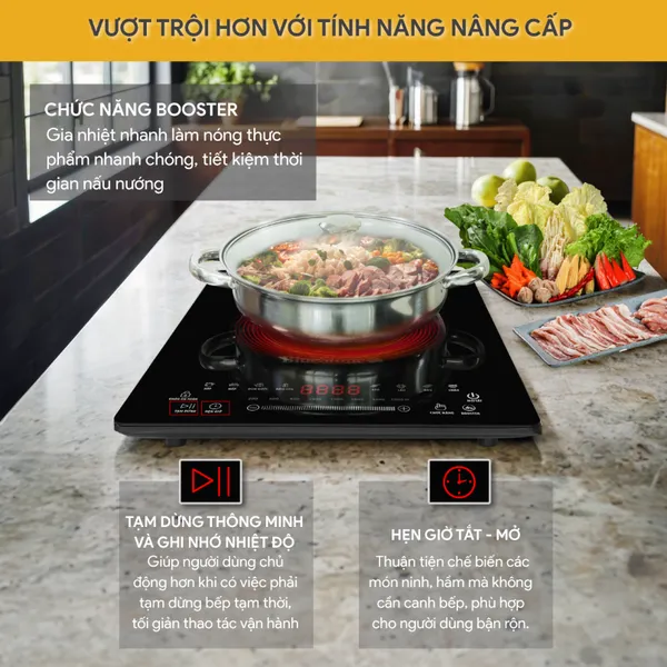 Bếp Từ Đơn Bluestone ICB-6731 2000W (Tặng Kèm Nồi)