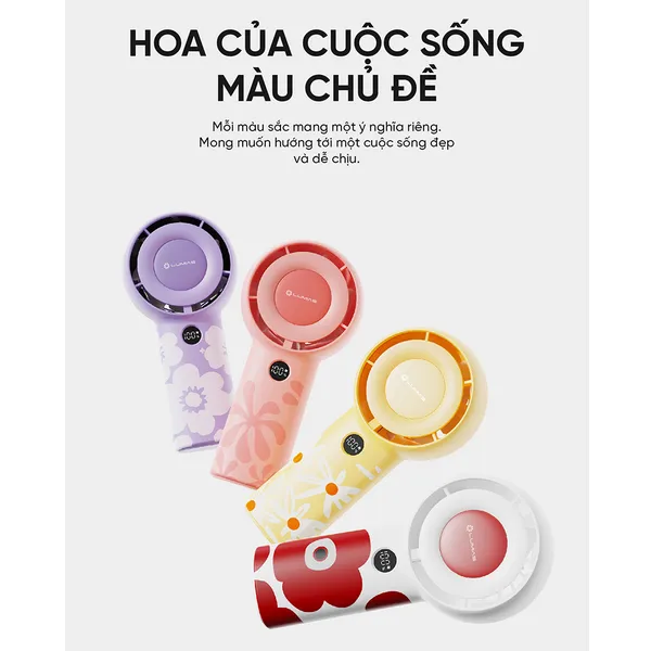 Quạt Cầm Tay Mini Lumias X6 PRO Màu Hồng