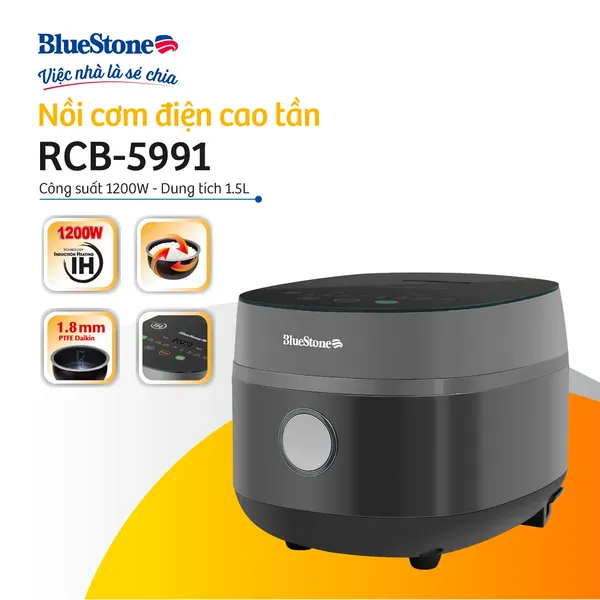 Nồi Cơm Điện Tử Cao Tần Bluestone RCB-5991 1.5 Lít