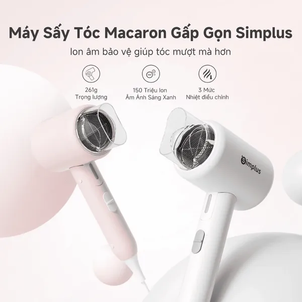 Máy Sấy Tóc Gấp Gọn Simplus CFJH008WH00