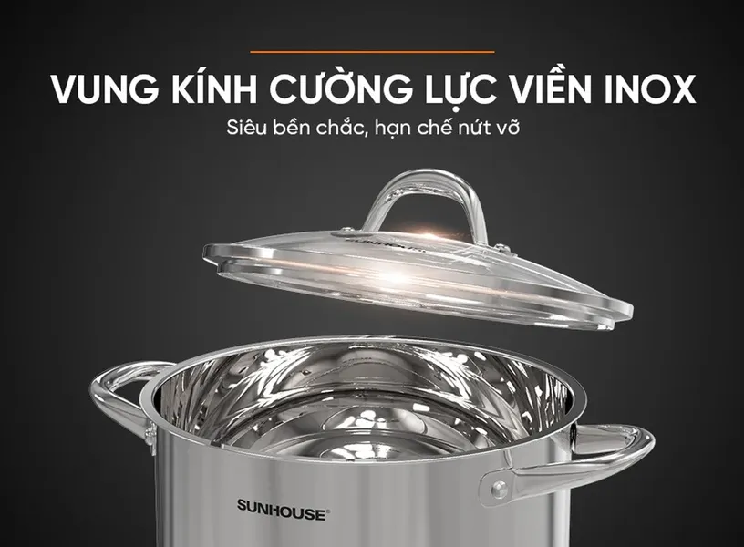 Nồi Inox 3 Đáy Sunhouse SHG301-16