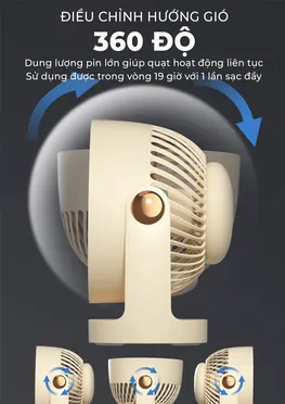 Quạt Sạc Để Bàn Mini Magic A-005 6