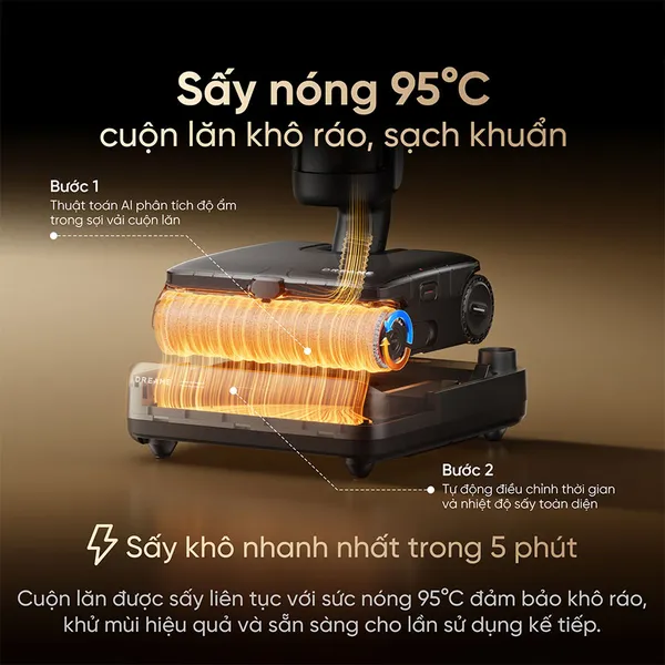 Máy Hút Bụi Lau Nhà Dreame H16 Steam