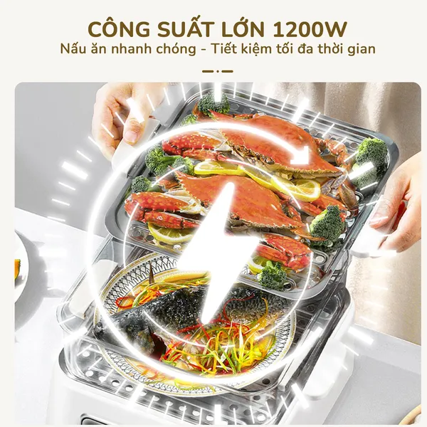 Nồi Lẩu Hấp Đa Năng Unie UE668 10 Lít