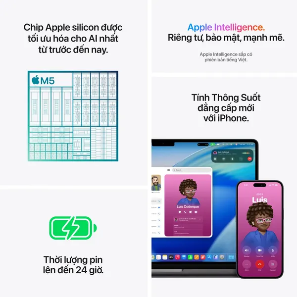 Macbook Pro 14.2 M5 512GB, Đen