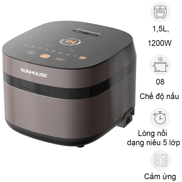 Nồi Cơm Điện Cao Tần Sunhouse SHD8826 1.5 Lít