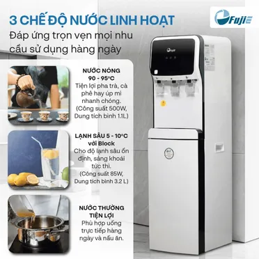 Máy Lọc Nước RO Tích Hợp Làm Nóng Lạnh Cao Cấp FujiE WPD5300C 6