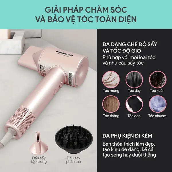 Máy Sấy Tóc Tốc Độ Cao BlueStone HDB-1975 1600W