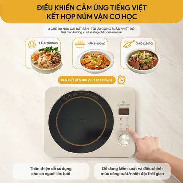 Bếp Từ Đơn BlueStone ICB-6618 2000W 5