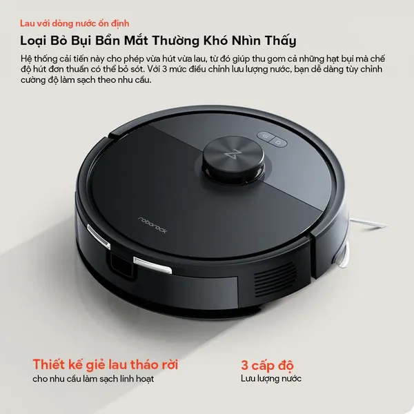 Robot Hút Bụi Roborock Q7 Pro Max Plus Màu Đen