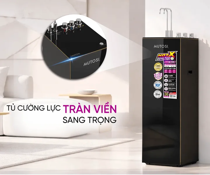 Máy Lọc Nước RO Nóng Tươi Hydrogen Ion Kiềm Mutosi MP-P88N 10 Lõi