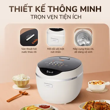Nồi Cơm Điện Tử Unie URC612 1.2 Lít 13