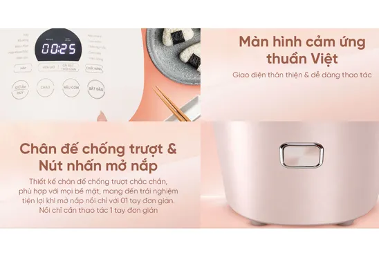 Nồi Cơm Điện Cao Tần Sharp KS-IH181V-RG 1.8 Lít 9