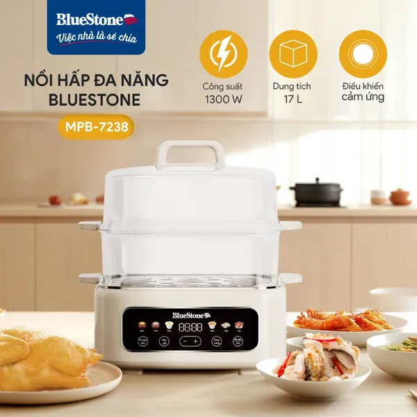 Nồi Hấp Đa Năng BlueStone MPB-7238 17 Lít