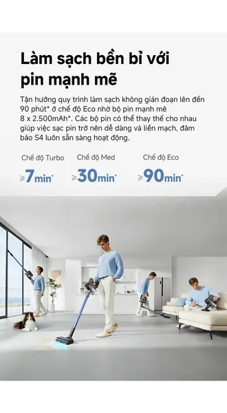 Máy Hút Bụi Lau Nhà Cầm Tay Mova S4 Detect