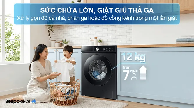 Máy Giặt Samsung Inverter 12 Kg WW12CB944DGBSV