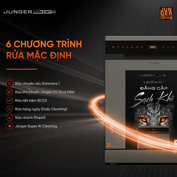 Máy Rửa Chén Junger Leopard-DWJ-163-MS - Xuất Xứ Thái Lan