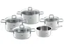 Bộ Nồi Fissler LumiTherm 5 Món Nắp Kính