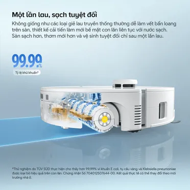 Robot Hút Bụi Roborock Curv 2 Flow Màu Trắng 17