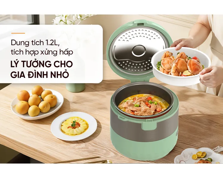 Nồi Cơm Điện Sunhouse SHD8221 1.2 Lít