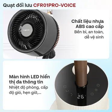 Quạt Tuần Hoàn Thông Minh, Ra Lệnh Giọng Nói Fujihome Luxury CFR01PRO-VOICE (Màu trắng) 10