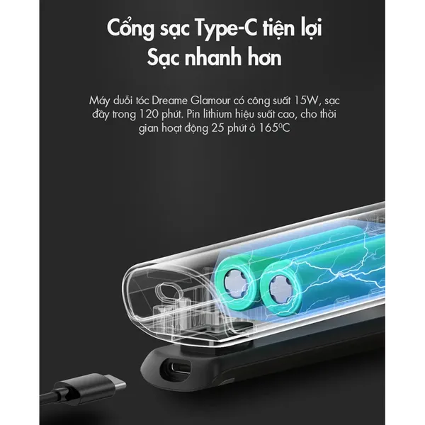 Máy Duỗi Tóc Không Dây Dreame AST14A Màu Hồng