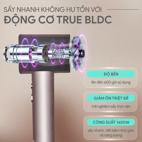 Máy Sấy Tóc Tốc Độ Cao BlueStone HDB-1965 1600W