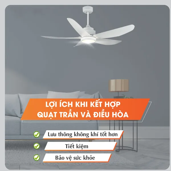 Quạt Trần Điện Benny BF-C52LUX - Trắng