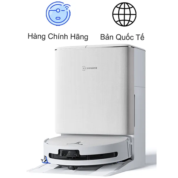 Robot Hút Bụi Thông Minh Ecovacs T90 PRO OMNI Màu Trắng
