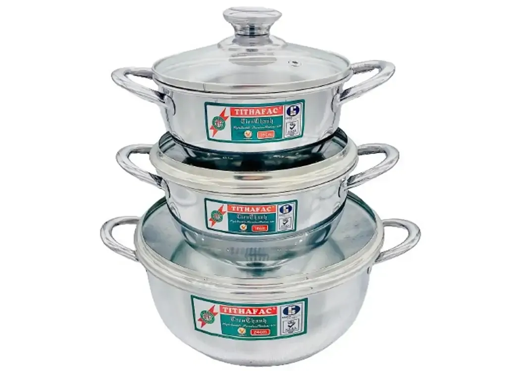 Bộ Nồi Bầu Inox 430 Đ&aacute;y Từ TF03
