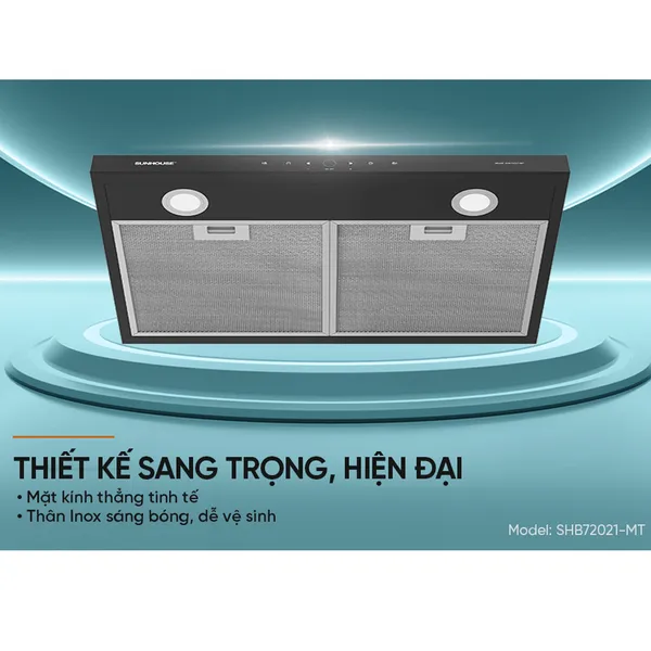 Máy Hút Mùi Kính Thẳng Sunhouse SHB72021-MT