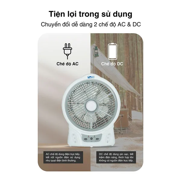 Quạt Sạc 12W AC ARF03D106