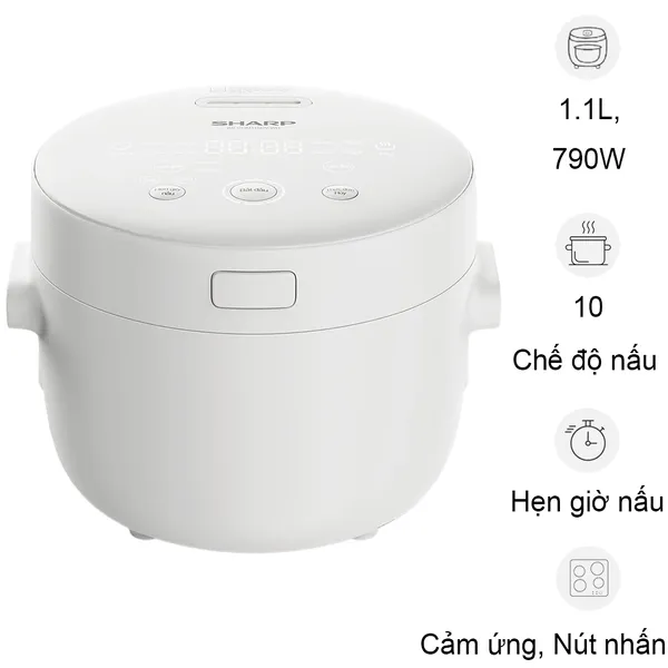 Nồi Cơm Điện Tử Sharp KS-COM110DV-WH 1.1 Lít