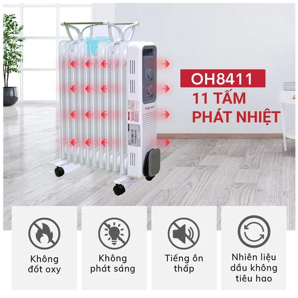 Máy Sưởi Dầu Fujihome OH8411
