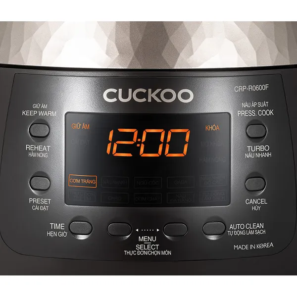 Nồi Cơm Điện Tử Áp Suất Cuckoo CRP-R0600F 1.08 Lít - Hàn Quốc