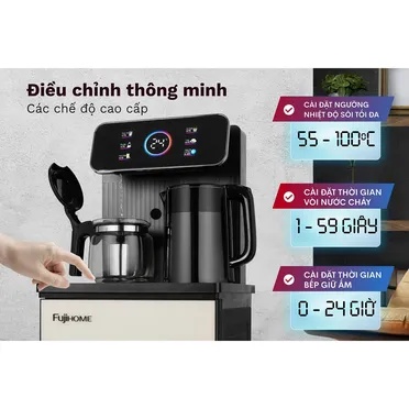Cây Nước Nóng Lạnh Bình Âm Kết Hợp Bàn Pha Trà Cafe Fujihome TBD22 5