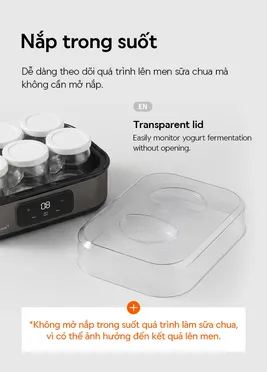 Máy Làm Sữa Chua LocknLock Digital EJY213GRY 1.08L - Màu Xám 8