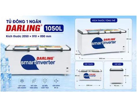 Tủ Đông Darling Inverter 1050 Lít DMF-1079ASI 0