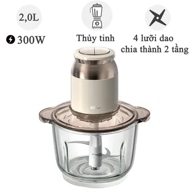 Máy Xay Thịt Bear QSJ-D03D7 2.0 Lít