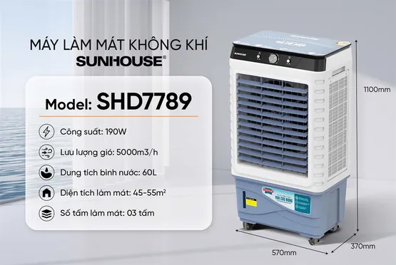 Máy Làm Mát Không Khí Sunhouse SHD7789 6