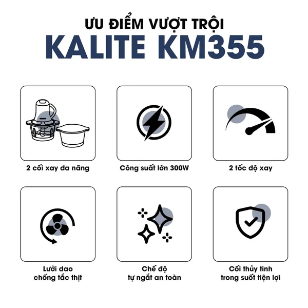 Máy Xay Thịt Kalite KM355 2 Lít