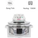 Lò nướng thủy tinh Sanaky VH-158T 15 lít
